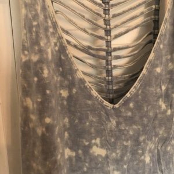 American Eagle Light Blue Acid Wash Bodysuit - Picture 3 of 5
